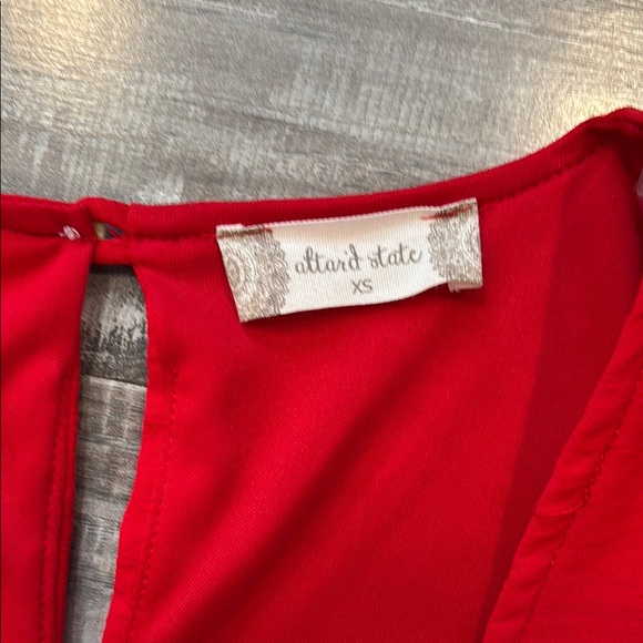 Altar'd State Red Ruffle Mini Dress - Picture 2 of 4